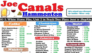 Joe Canals Hammonton - Monthly Specials